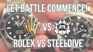 Battle of the Submariners  Rolex vs SteelDive Showdown & Comparison!