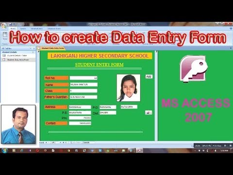 How to create a Data Entry Form in MS Access 2007 Step wise | Part-2 ...