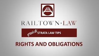Rights and Obligations of Strata Owner, Tenant, Strata Manager