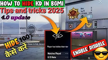 HOW TO HIDE KD IN BGMI/ HOW TO HIDE POPULARITY IN BGMI HOW TO HIDE POPULARITY BATTLE IN BGMI 🤫 #BGMI
