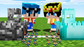 Batalla En Minecraft Castillo De Un Pixel Noob Vs Castillo De Un Pixel Pro