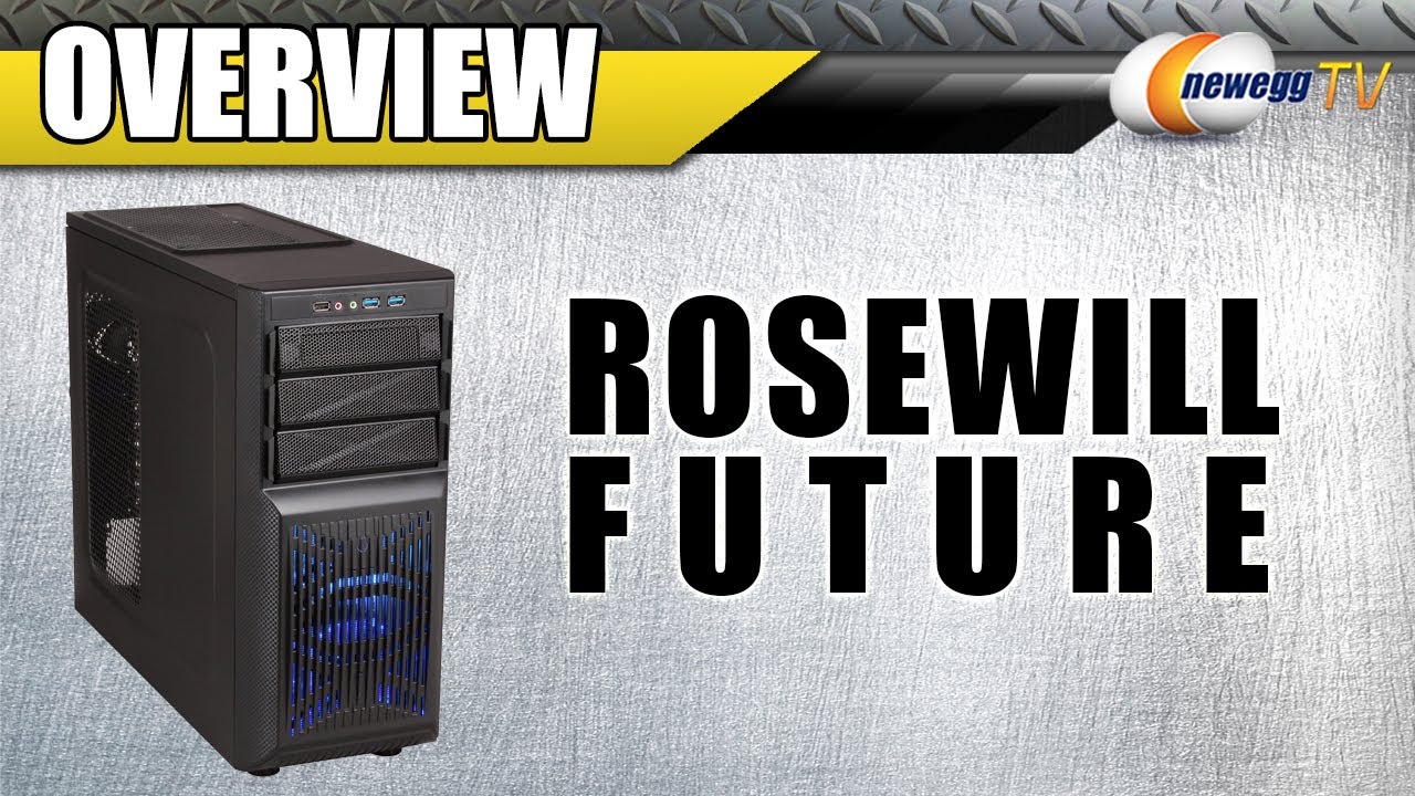 Rosewill Gaming Computer PC Case ATX Mid Tower Blue LED Front Fan CHALLENGER