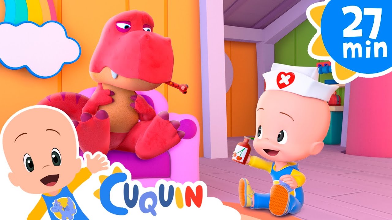 El pequeño dinosaurio está enfermo y más canciones y episodios de Cuquín