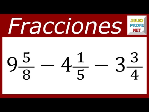 Resta con Números Mixtos-Subtraction with Mixed Numbers