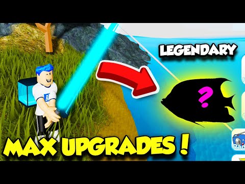 So I Bought Max Upgraded Fishing Pole And Caught A Legendary Fish In Fishing Legends Roblox Youtube - saw rare skin roblox