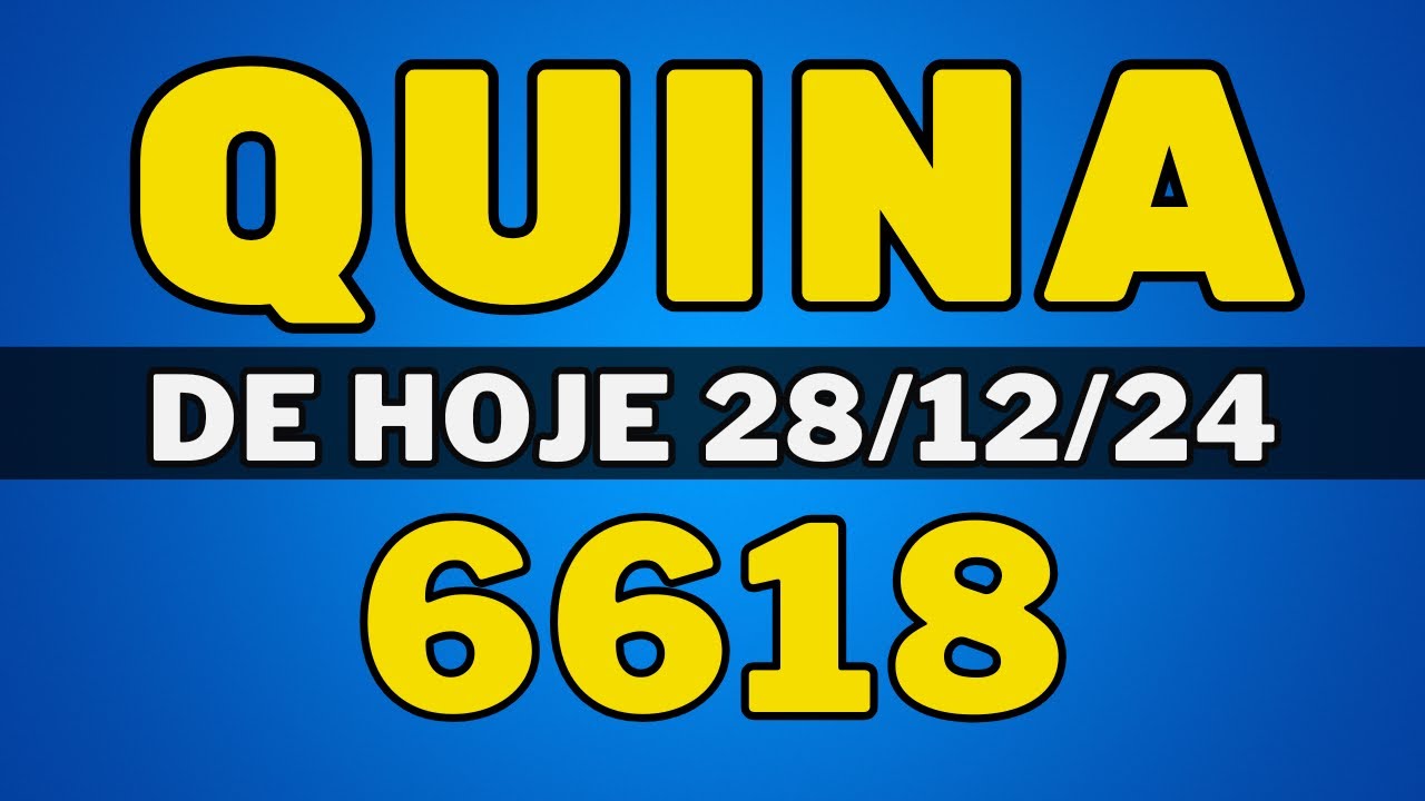 🍀Quina 6618 – resultado da quina de hoje concurso 6618 (28-12-24) - YouTube