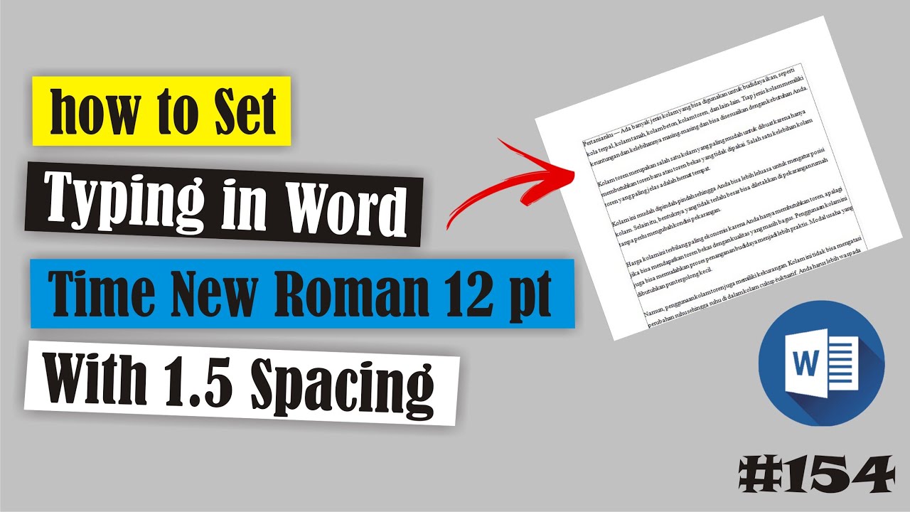 Pt In Word How to Set Typing in Word, Time New Roman Size 12 pt With 1.5 Spacing ...