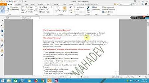 Introduction to Digital Document || Chapter 3 Level 1 || ITeS Vocational Education|| NSQF