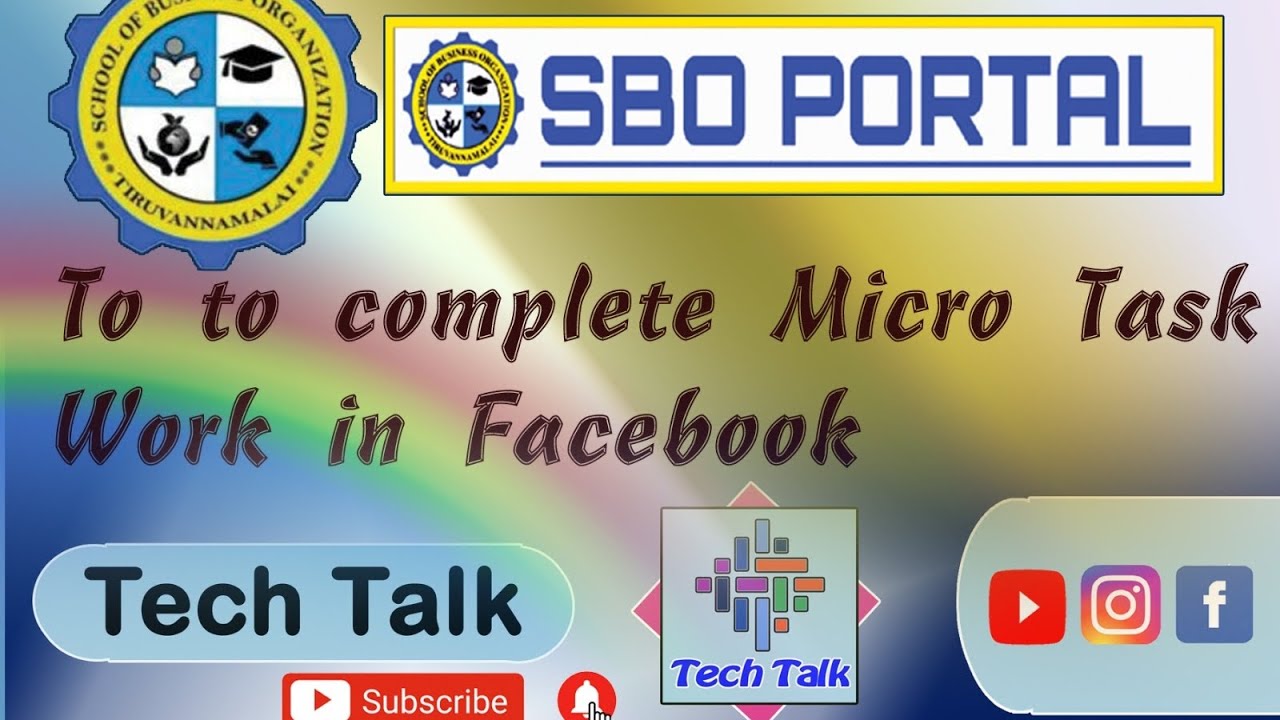 How to complete a SBO micro task work in facebook - YouTube