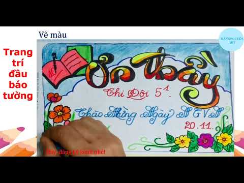 Video Vẽ trang trí đầu báo tường - youtube