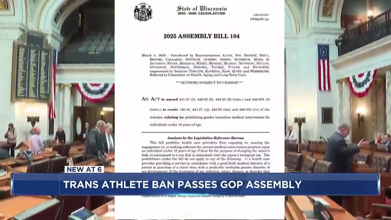 Assembly Republicans pass bans on trans girls competing in girls’ sports, gender-affirming care