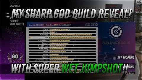 MY SHARP GOD BUILD REVEAL - Best Sharp Shooting Build w/ Wet Jumpshot! & Attribute Caps | NBA 2K19