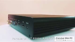 Partaker Fanless Mini Computer i7 8550U/7560U i5 8250U/7260U 2*DDR4 Msata+M.2 SSD Micro PC Win10