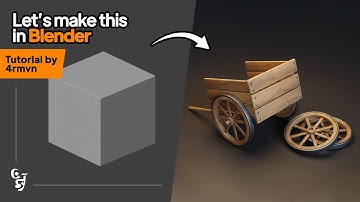 " Making a Stylized 3D Wooden Cart in Blender "