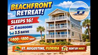 Luxury Beach House in St. Augustine | Coast & Palms Vilano Beach Retreat Tour 🌊🏡