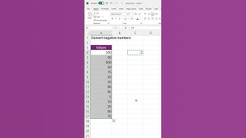 How to easily convert negative numbers to positive in Excel