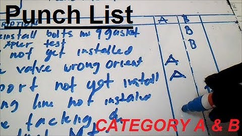 How to Make Punch List Category A, B Part 3 - PipingWeldingNonDestructiveExamination-NDT