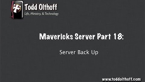 Mavericks Server Part 18: Server Back Up