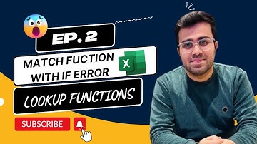 MS Excel - Match Function | Match Function in excel | Match with If error | CMA Abhishek Chandna