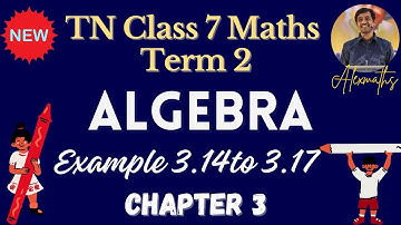 Class 7 Term 2 Chapter 3 Algebra Example 3.14 to 3.17  sums