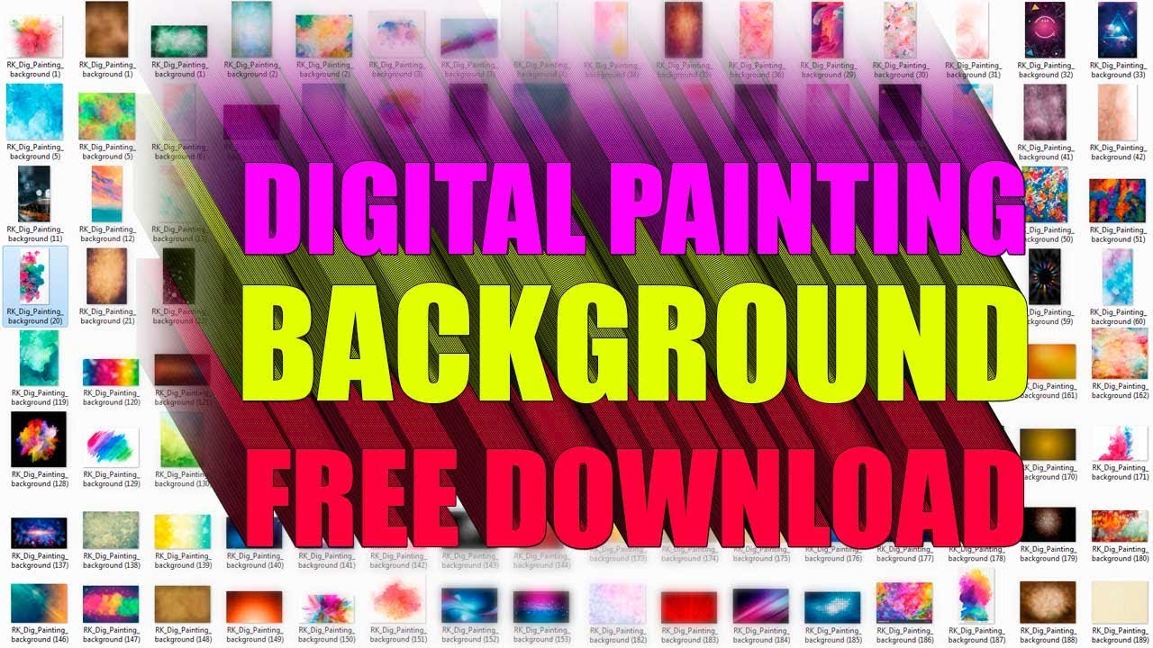DIGITAL PAINTING BACKGROUND FREE DOWNLOAD - YouTube