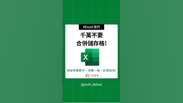 千萬不要合併儲存格!  改用跨欄置中!  #excel #googlesheets #shorts｜#今日訊息