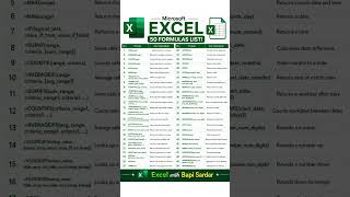 50 powerful Microsoft Excel formulas !