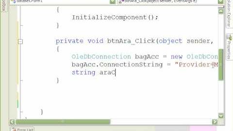 C# ile Dataset ve Gridview kullanımı