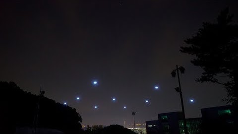 Drone swarm light show by UgCS DDC