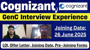 🔥Cognizant GenC Interview Experience |Cognizant Offer Letter, Joining Date, Pre-Joining Form Process