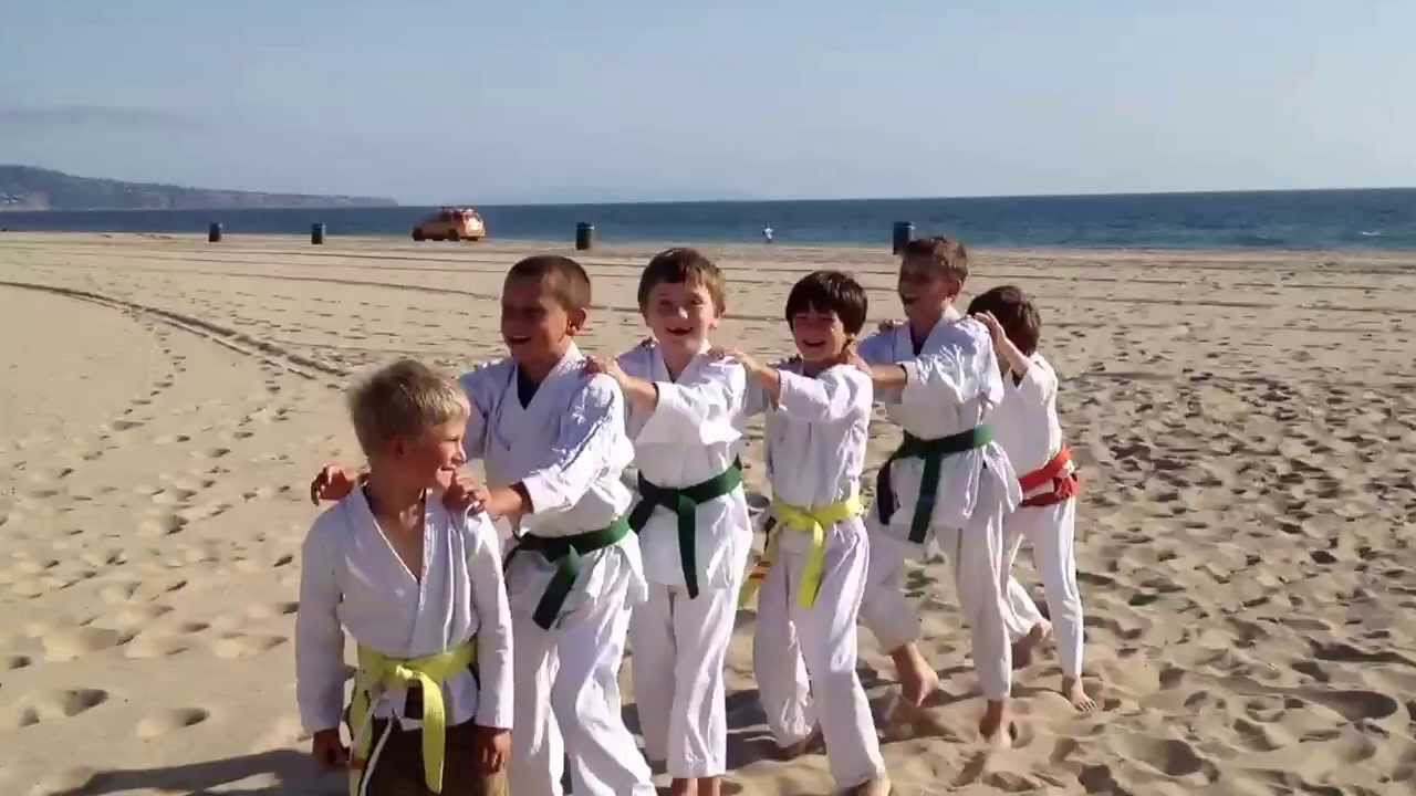 Conga Line Manhattan Beach Traditional Karate Beach Training YouTube