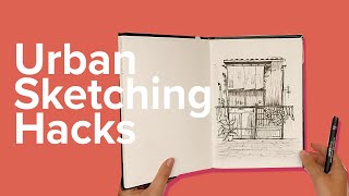 Urban Sketching HACKS PART 1 | How you can create better urban sketches | Winsor and Newton, Uniball