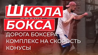 Школа бокса || Скакалка, теннисный мяч, дорога боксера, скорость, конусы #бокс #урокибокс