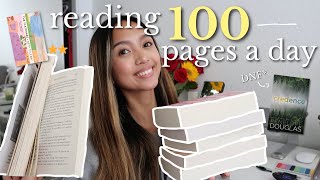 trying to read 100 pages a day for a week | reading vlog🌟