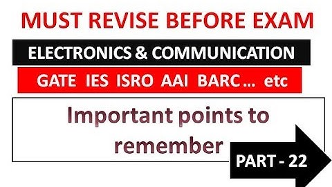 Important points and formula for GATE IES ISRO BARC PSUs-Part 22