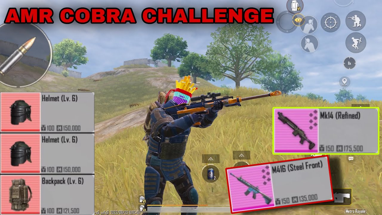 AMR COBRA & Groza Challenge In Advance Mode Pubg Metro Royale Gameplay