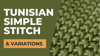 How to make the Tunisian simple stitch (Tss) and variations - Tunisian Crochet basics 2