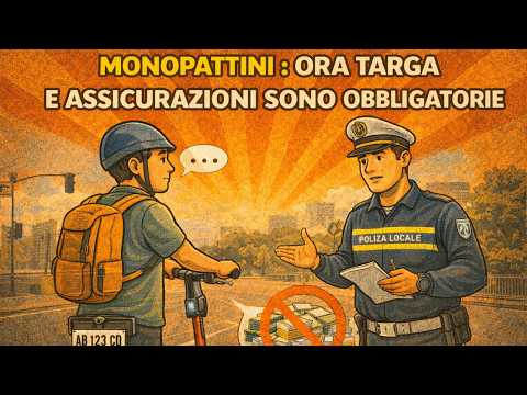 Video Monopattini : Ora targa e assicurazioni sono obbligatorie