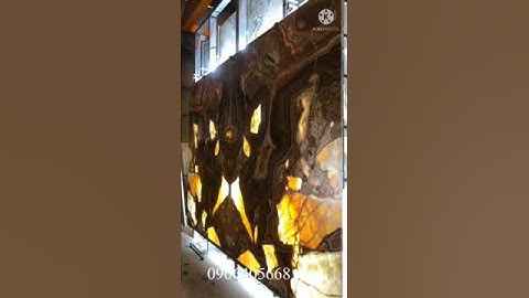 Tranh đá Onyx đối xứng xuyên sáng tự nhiên LM 14O