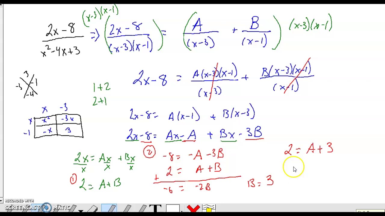 Partial Fraction Decomposition Part 1 - YouTube