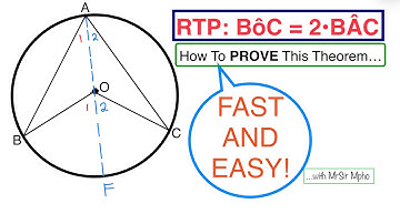 How To Prove the Angle At Centre Theorem | Trick | Grade 11&12 Euclidean Geometry | with MrSir Mpho