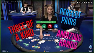 AMAZING BLACKJACK SESSION WITH TRIPS & GREAT SIDE BETS