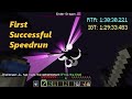 My First Successful Minecraft Speedrun