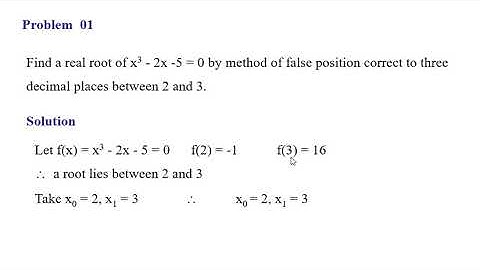 18MAT21: Module 5 Newton Raphson and Regula Falsi method Class 2