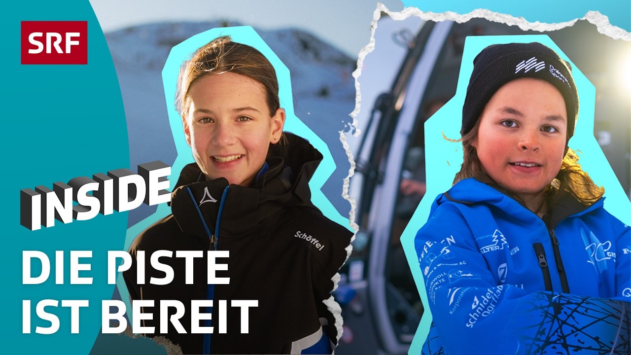 SRF Kids Inside ⛷️ S5 2/4: Der coolste Job auf der Welt: Pistenbully fahren! | Kindervideos