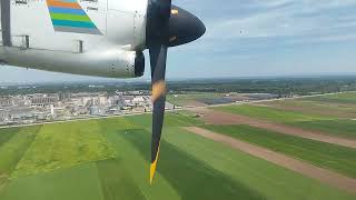 Aterrizaje en un ATR 72 en Viena, Austria