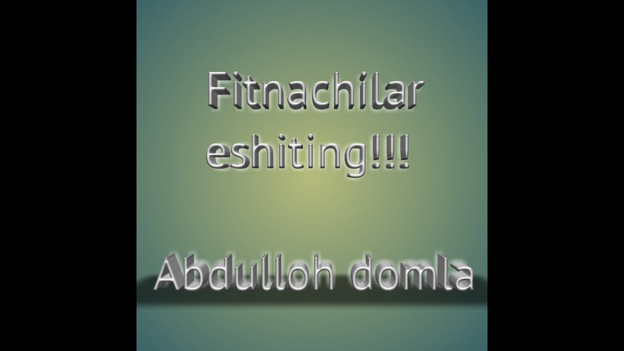 "FITNA HAQIDA" Abdulloh domla