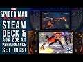 Spider-Man Miles Morales - Steam Deck vs AOK ZOE A1 -The Best Settings For Performance