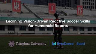 Learning Vision-Driven Reactive Soccer Skills for Humanoid Robots