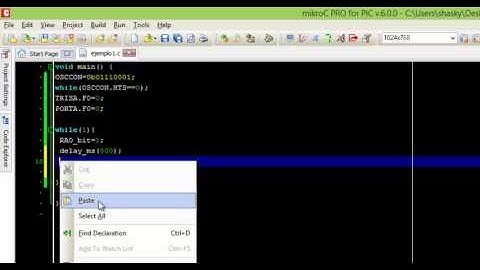 Encender y Apagar Un Led Con Mikroc v6.0.0 full y pic16f887